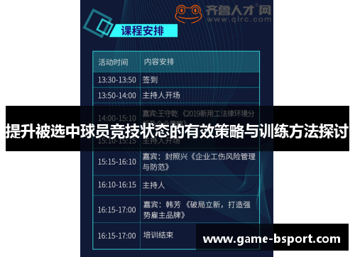 提升被选中球员竞技状态的有效策略与训练方法探讨